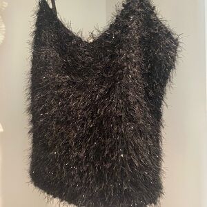 black and silver spaghetti strap